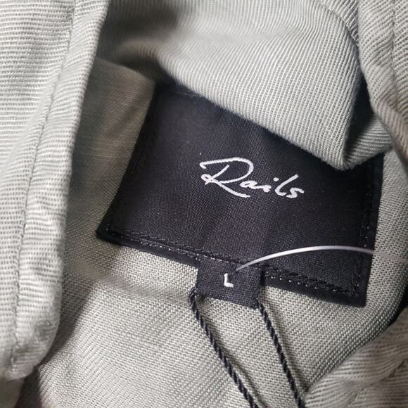 Rails Sahara Daisey Print green utility Jacket size large - Picture 3 of 7